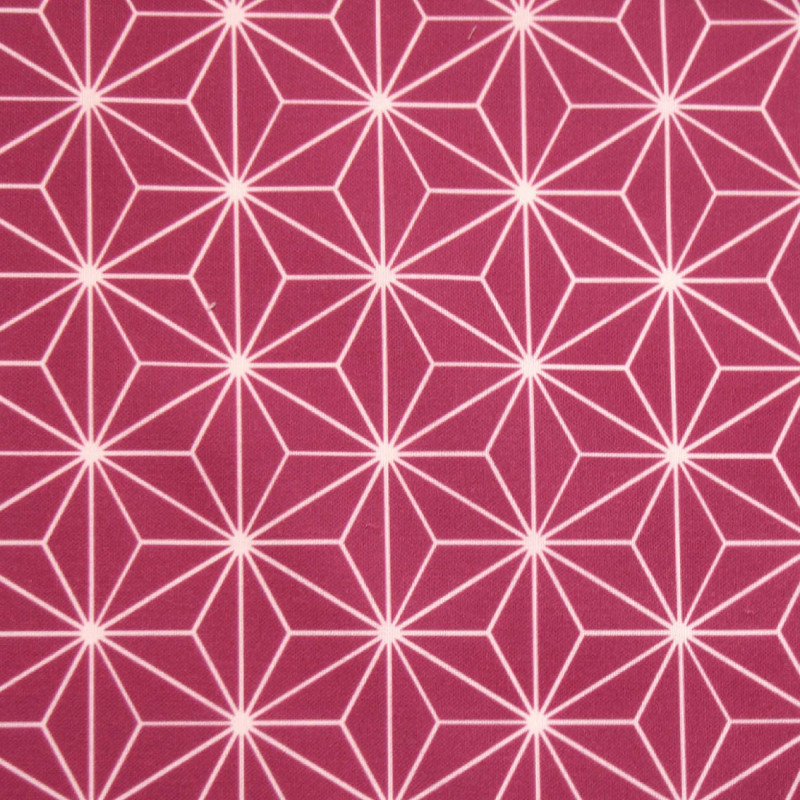 Printed Cotton CASUAL Raspberry / White